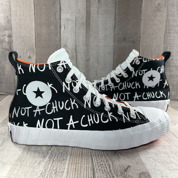 Converse Men's UNT1TL3D High Top " Not A Chuck " Black White Size 10.5 166502C - Picture 3 of 14